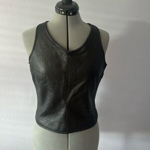 Wilsons vintage moto leather vest medium